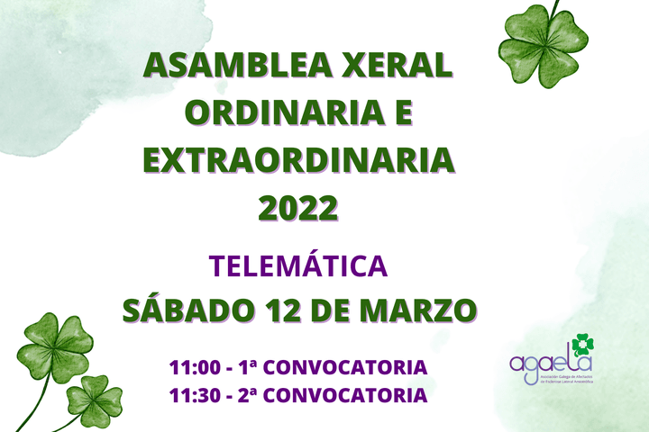 Asamblea Xeral Ordinaria e Extraordinaria de AGAELA 2022