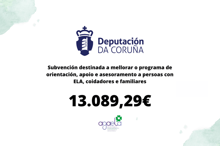 Apoio da Deputación da Coruña para o programa Información, apoio e asesoramento a persoas con ELA ????