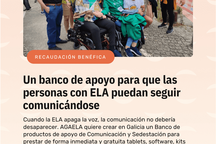 Banco de comunicación y sedestación para personas con ELA